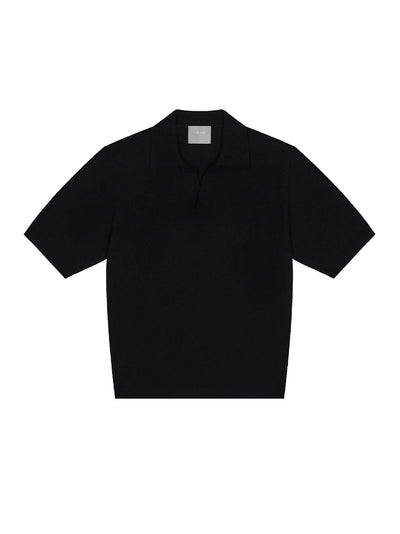 I See The Lights Knitted Short-Sleeve Polo Shirt (Meteorite)