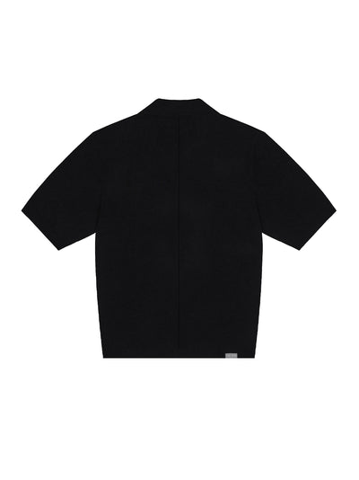 I See The Lights Knitted Short-Sleeve Polo Shirt (Meteorite)