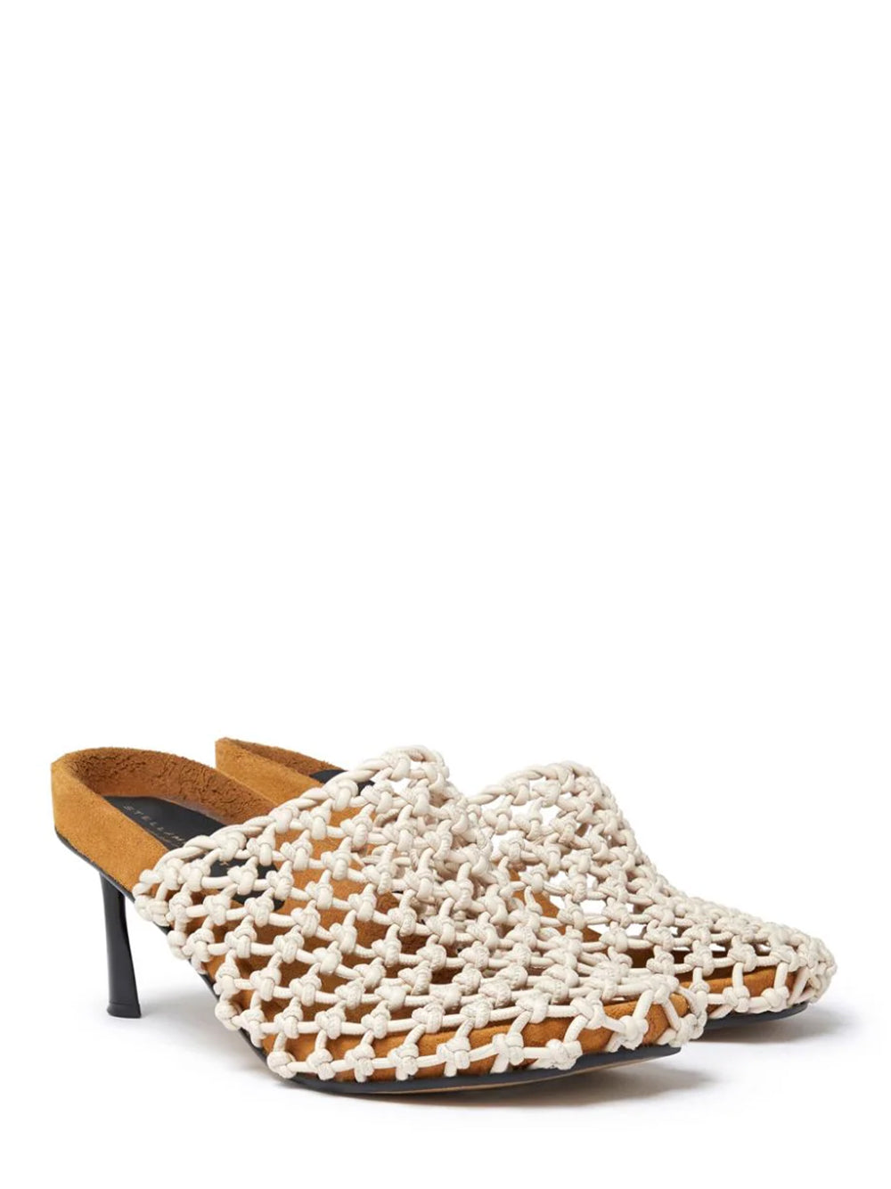 Terra Recycled Knotted Net Mules (Greggio White)