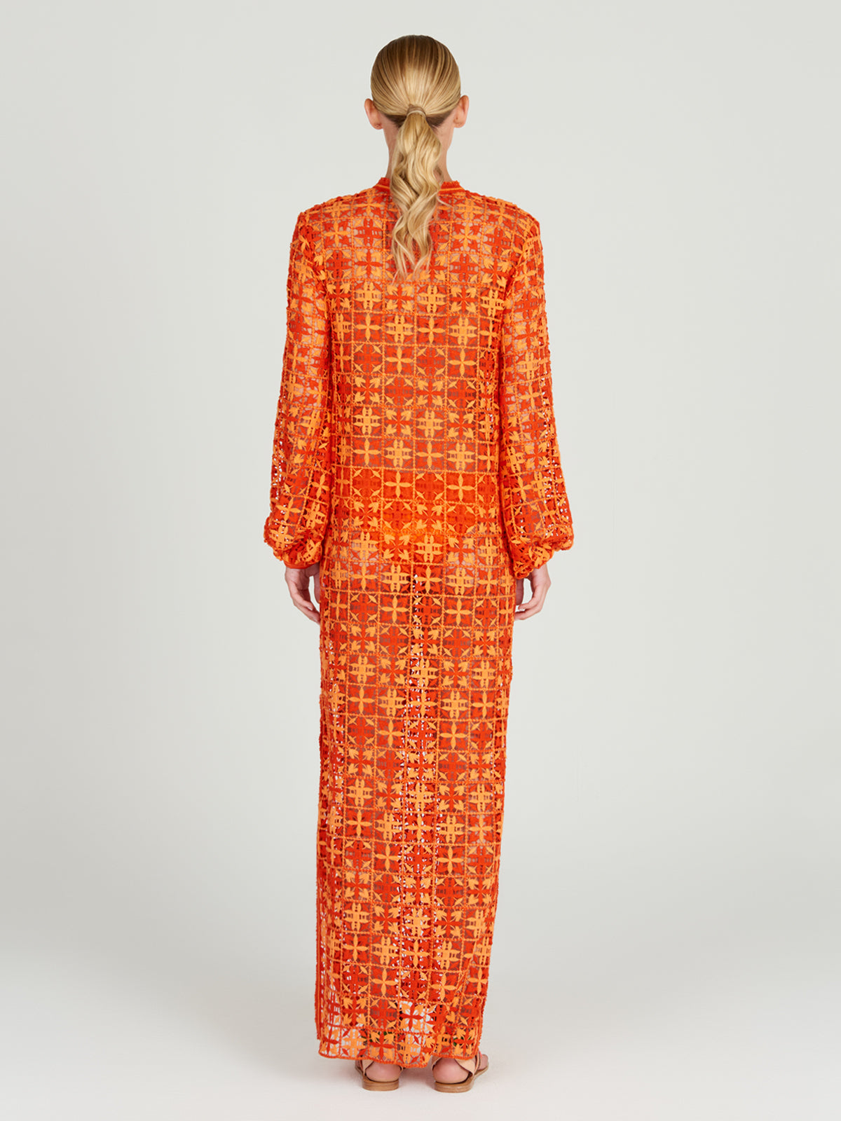 Thais Tunic (Red Orange Crochet)