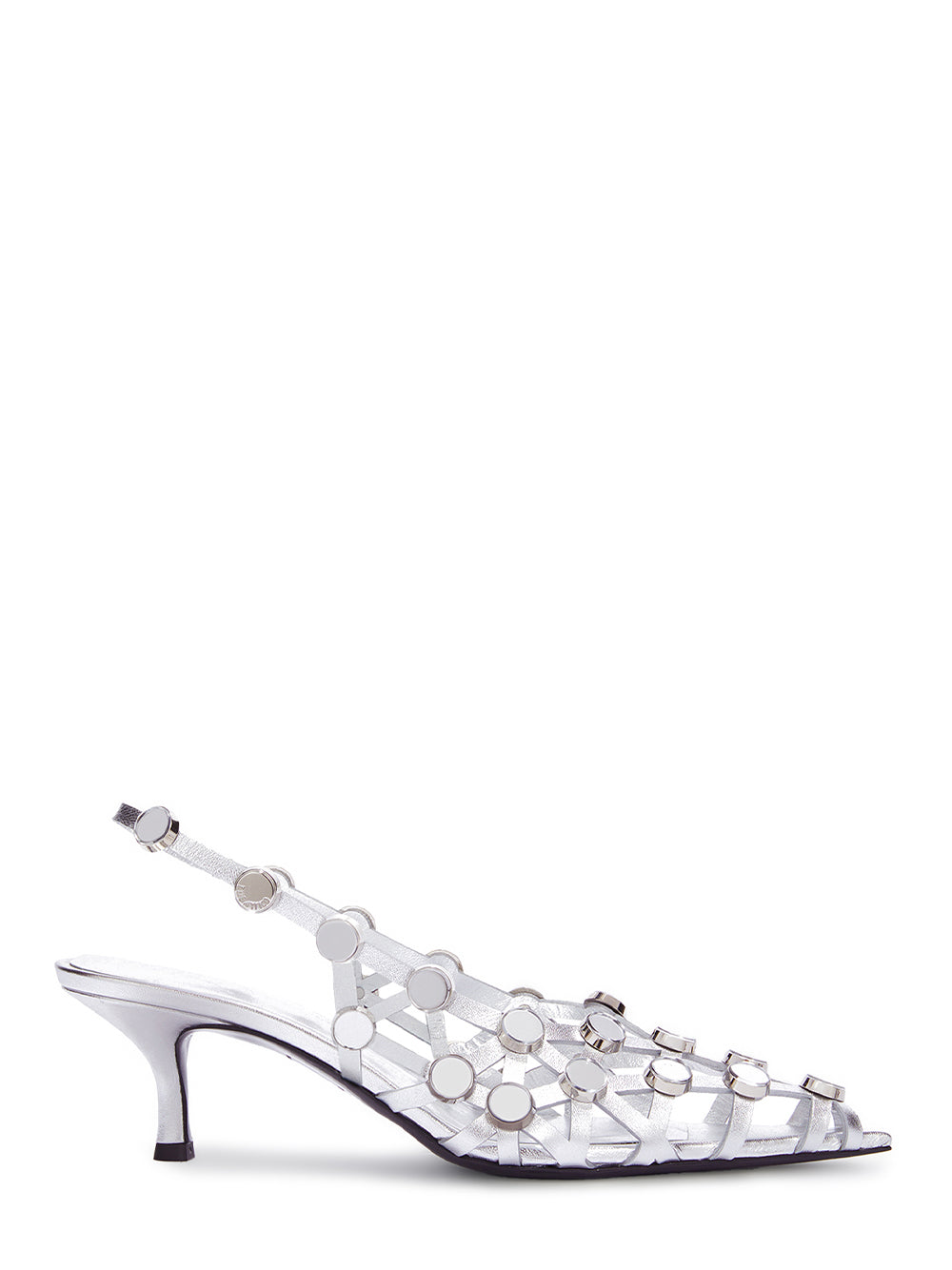 Grid Slingback 50Mm Silver