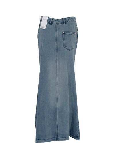 The Cascade Denim Skirt (Sky Blue)