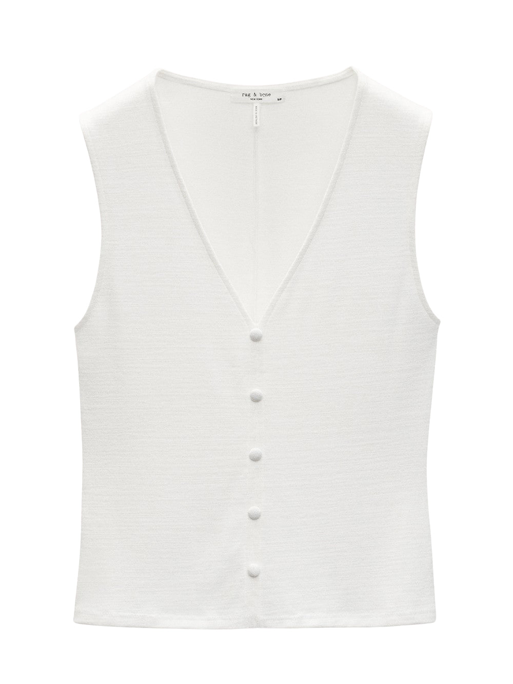 The Knit Button Up Tank (Chalk)