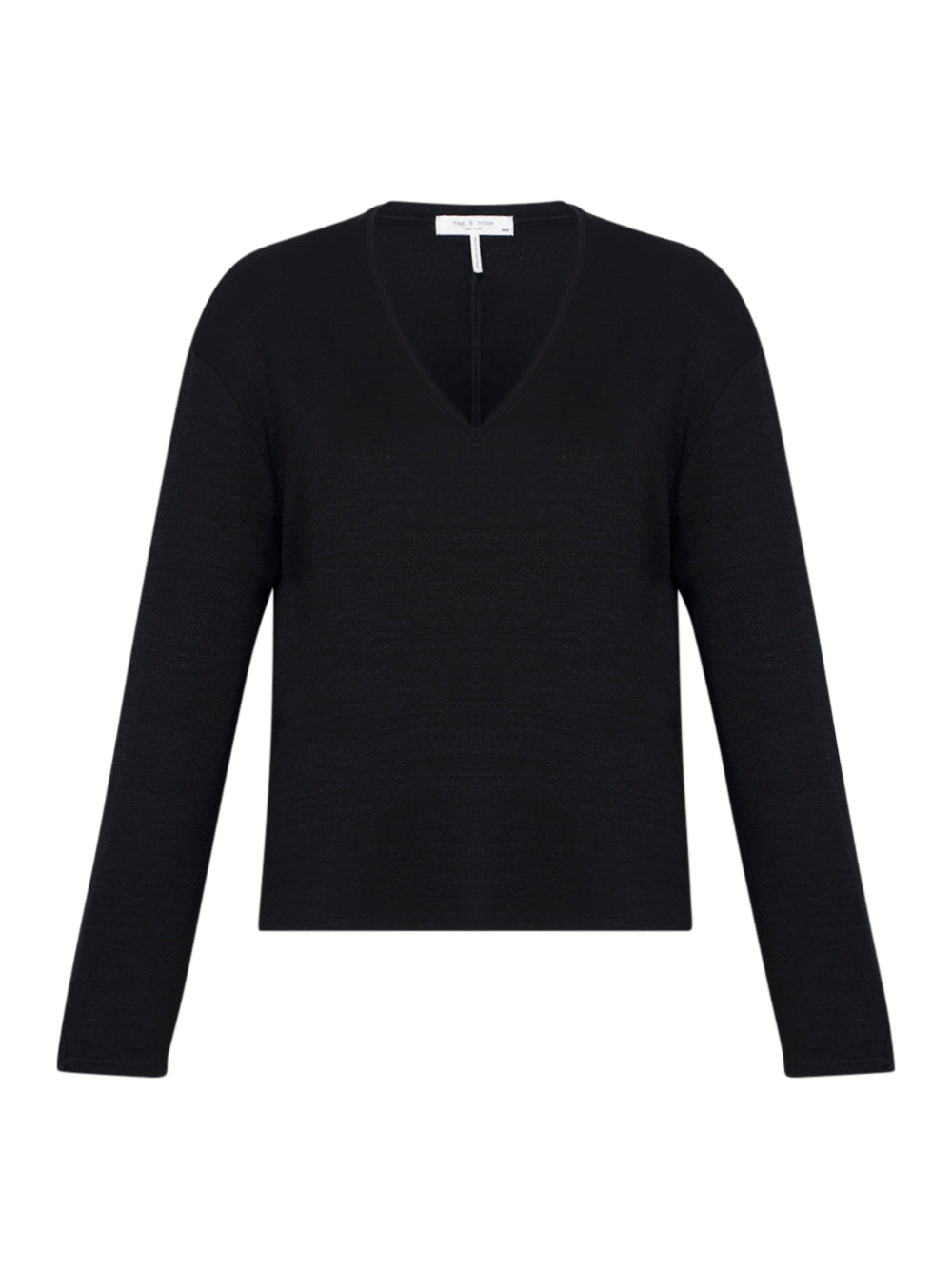 The Knit Vee Long Sleeve (Black)