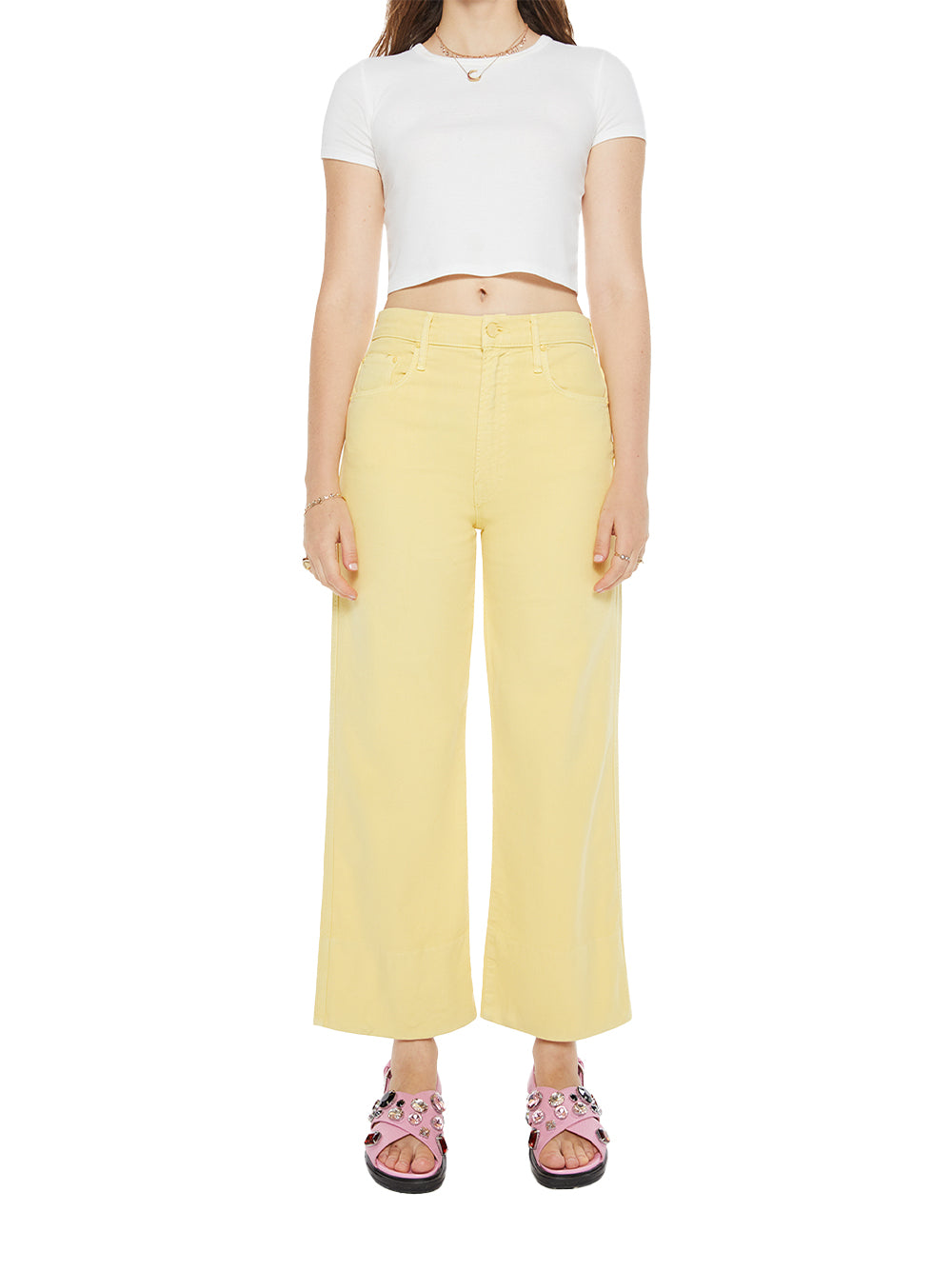 The Maven Wide Hem Ankle Chalk It Up Sunshine