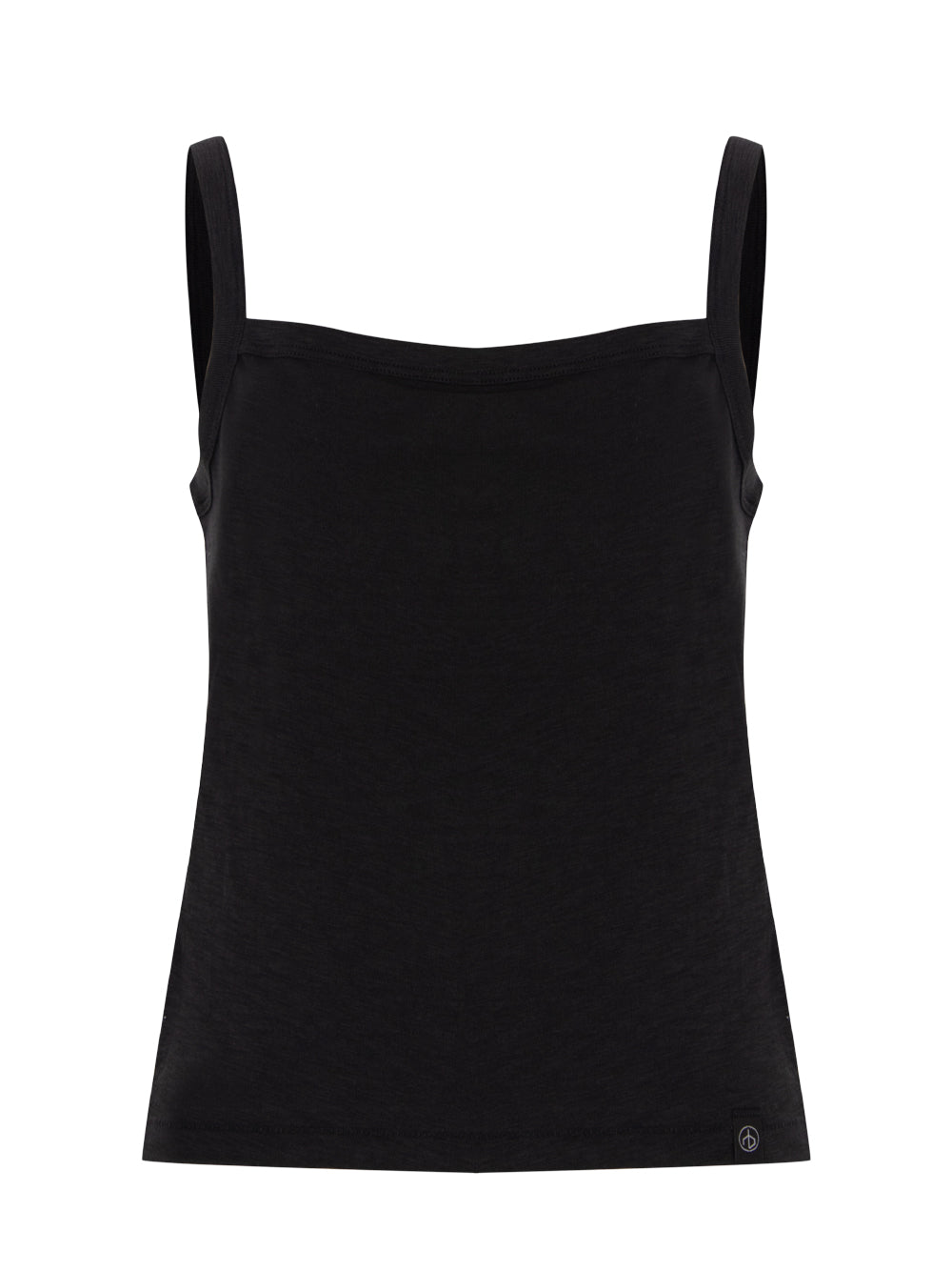 The Slub Square Neck Tank (Black)