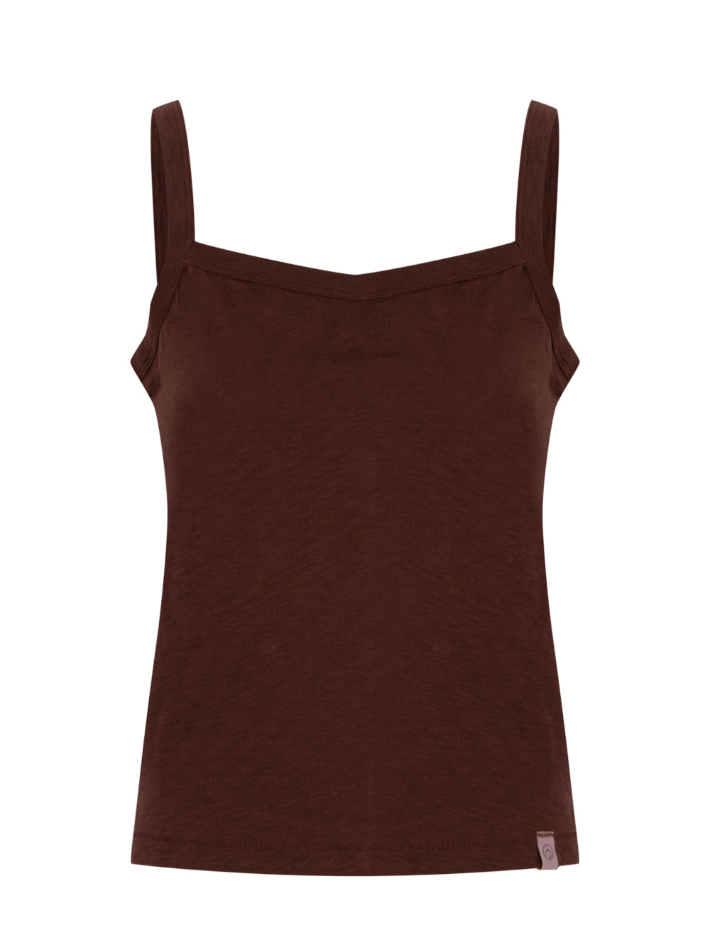 The Slub Square Neck Tank (Warm Brown)