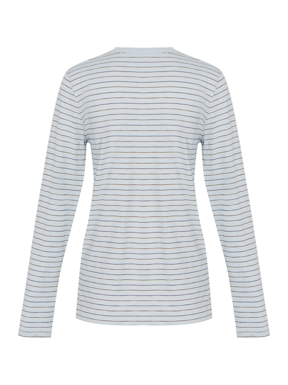The Slub Stripe Long Sleeve Tee (Light Blue Multi)