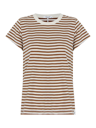 The Slub Stripe Tee (Worn Brown Multi)