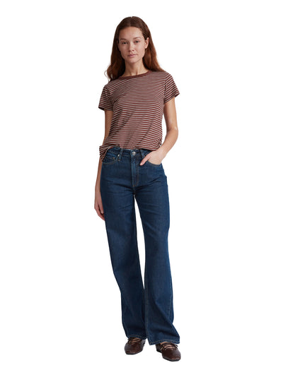 The Slub Striped Tee (Brown Multi)