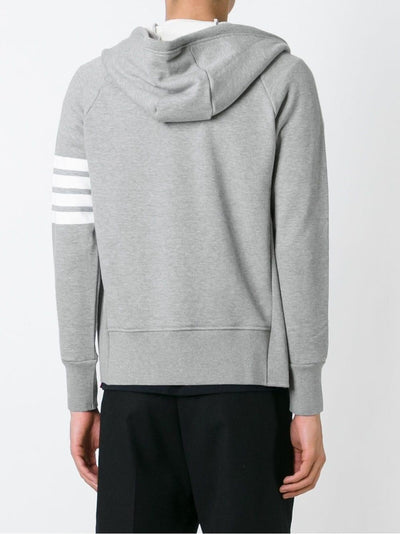 4-Bar Zip-Up Hoodie (Grey)