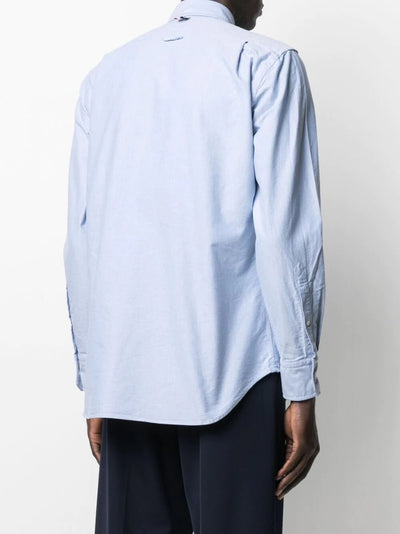 Thom-Browne-Mens-Wovens-Shirt-Blouse-Light-Blue-3