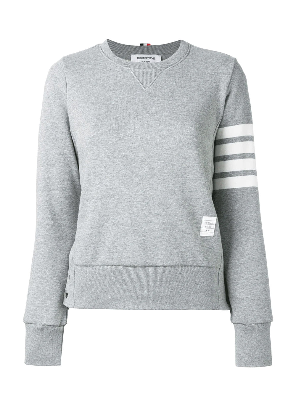 Four-Bar Stripe Cotton Sweatshirt (Grey)