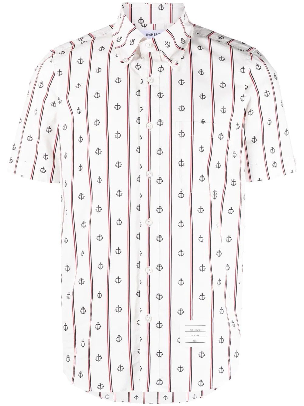 ThomBrowne-AnchorPrintPoplinShortSleeveShirt-White-1