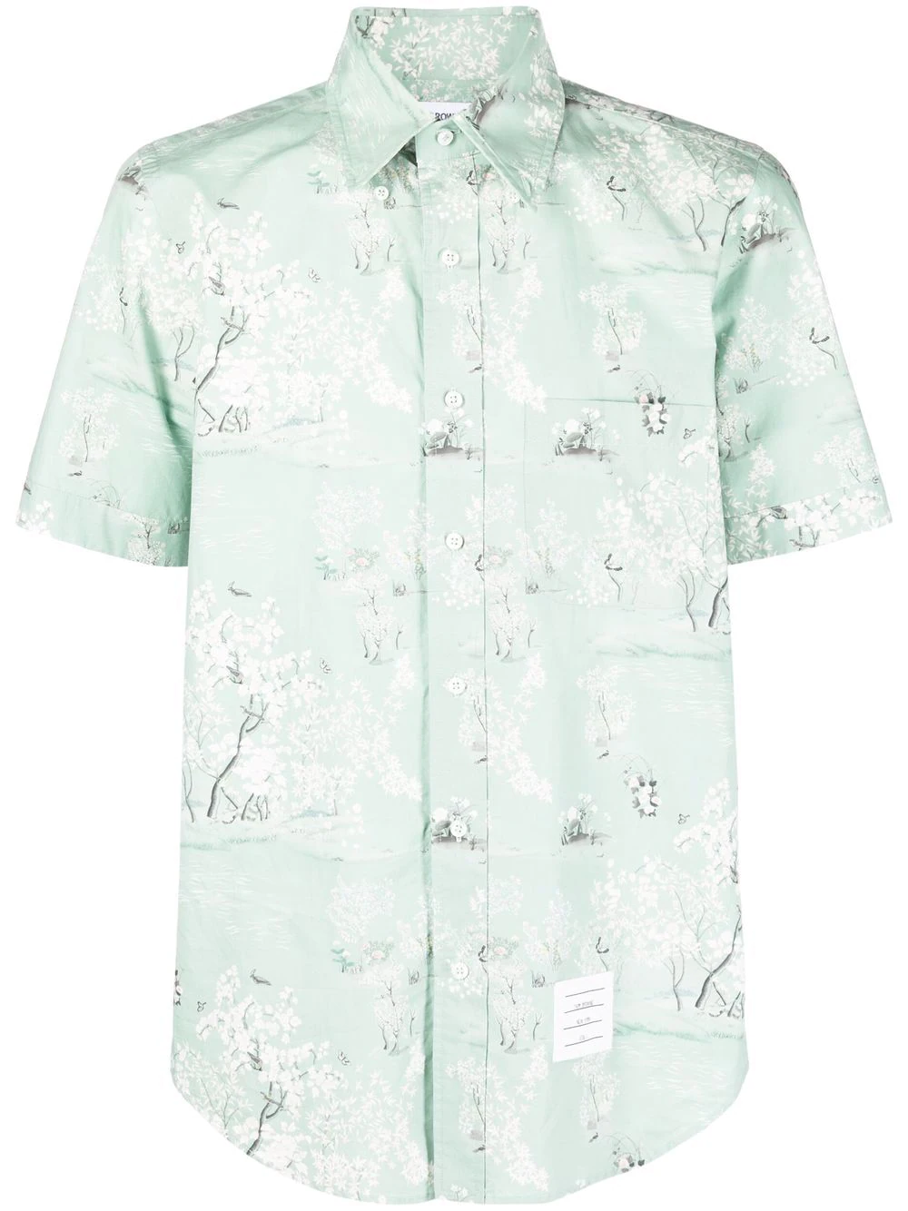 ThomBrowne-FloralPrintShortSleeveShirt-Green-1