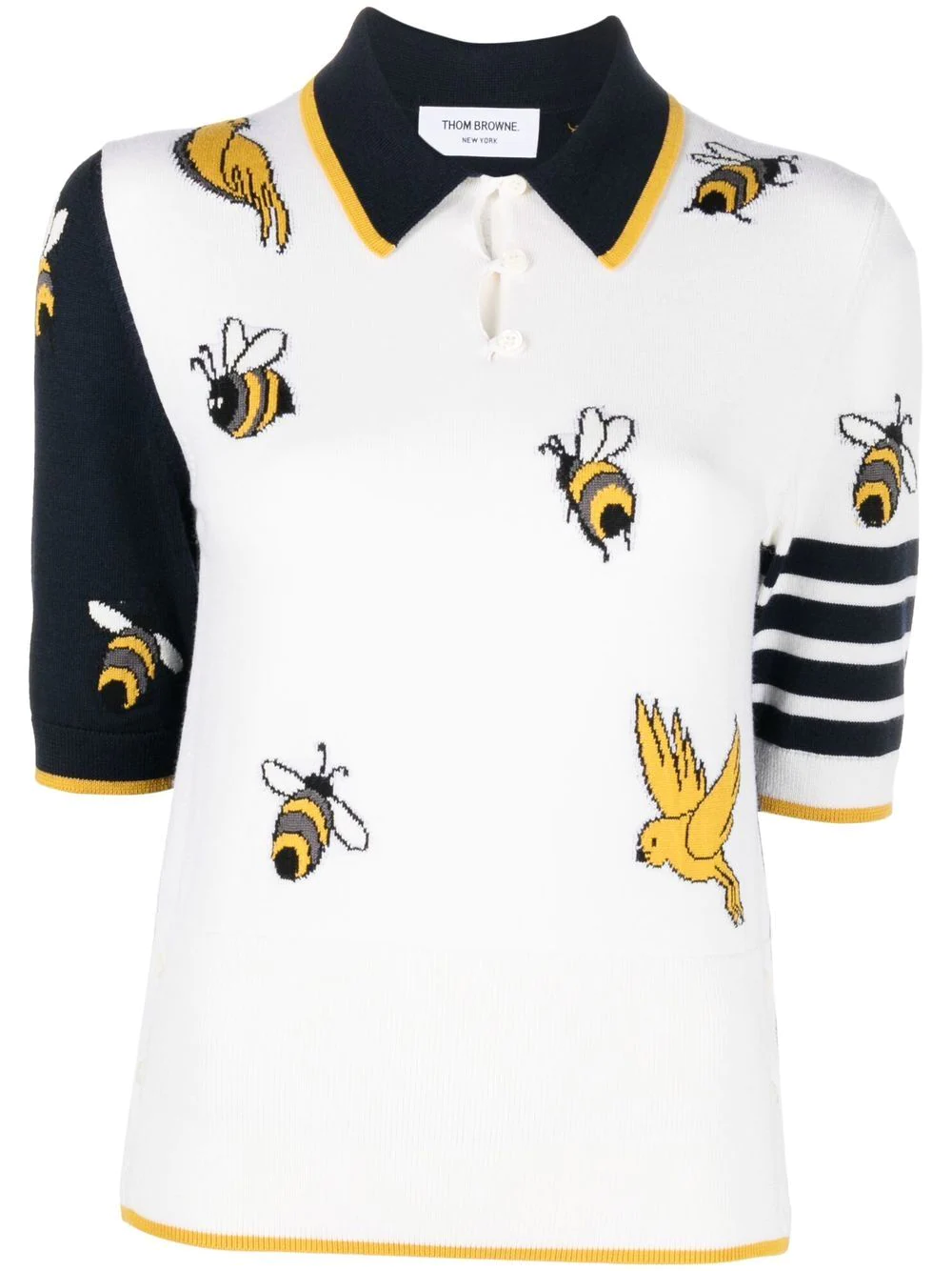 ThomBrowne-FunMixCottonMerinoBirdsandBees4BarsPolo-White-1