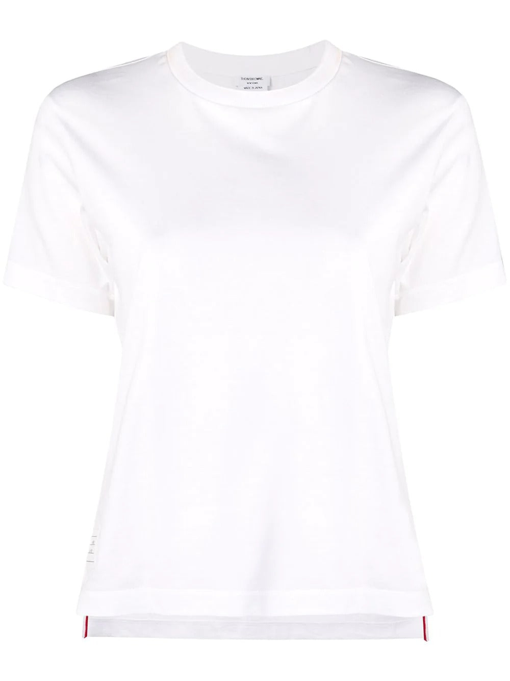 ThomBrowne-LightWeightJerseyRelaxedFitSideSlitShortSleeveTee-White-1