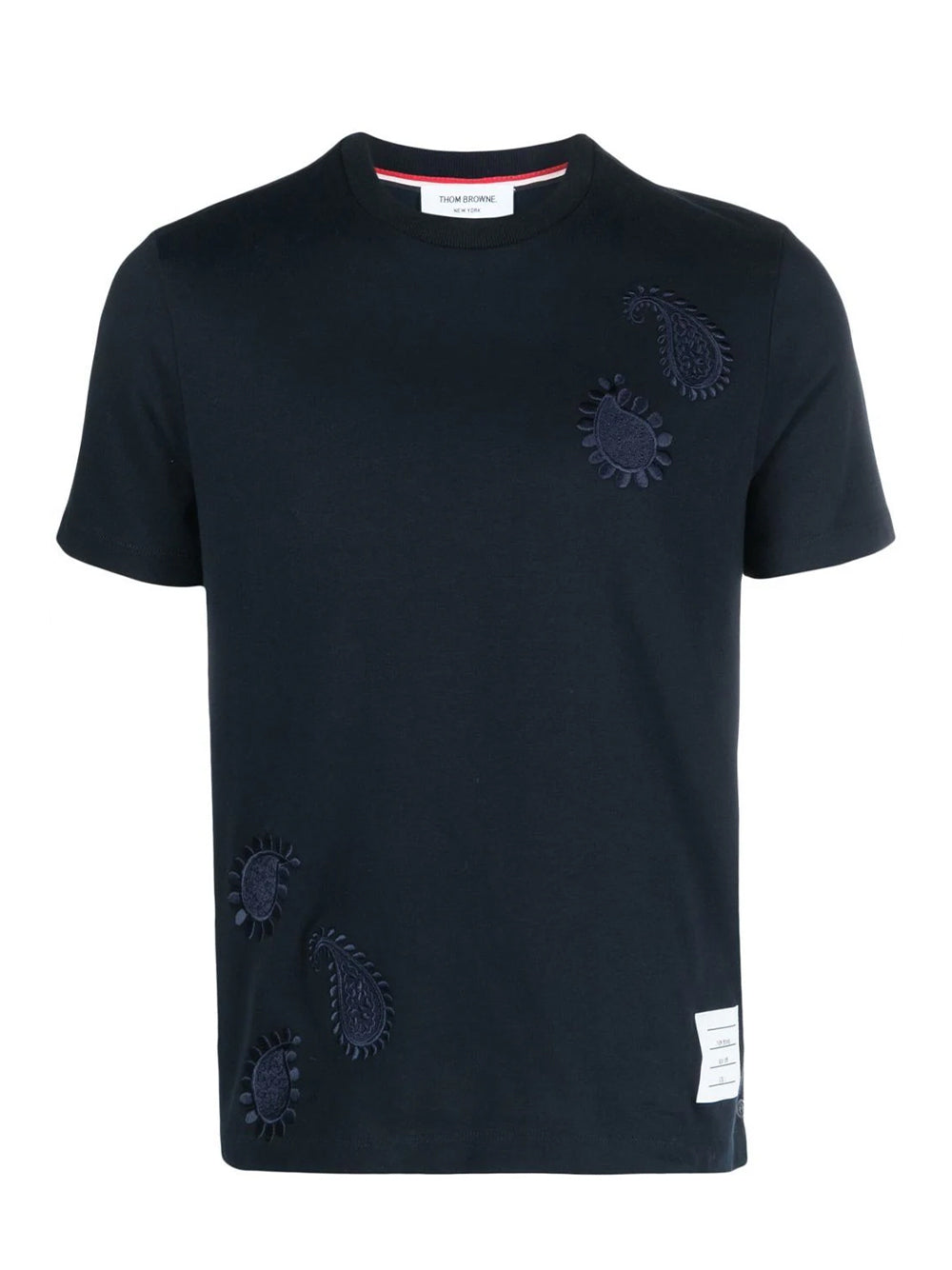ThomBrowne-MidweightJerseyPaisleyShortSleeveTee-Navy-1