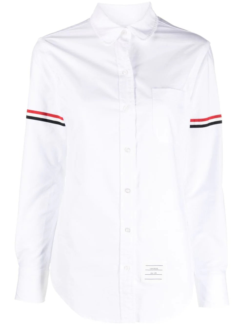 ThomBrowne-OxfordGrosgrainArmbandsLongSleeveShirt-White-1