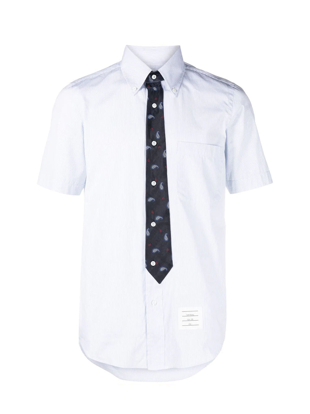 ThomBrowne-PaisleyJacquardTieStraightFitShortSleeveShirt-LightBlue-1