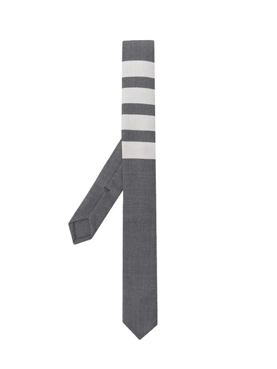 Plain Weave 4-Bar Tie (Medium Grey)
