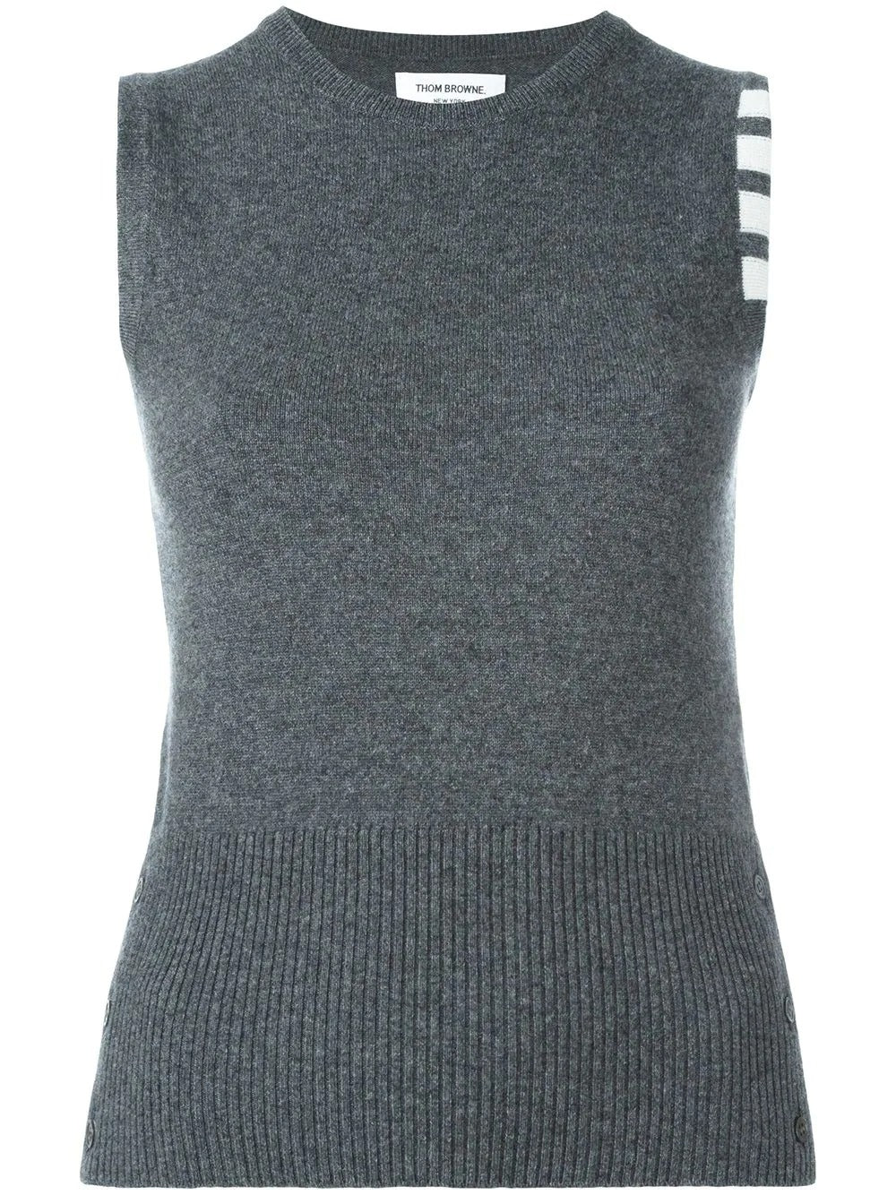 ThomBrowne-SleevelessCrewNeckShellTopWith4-BarStripe-MediumGrey-1