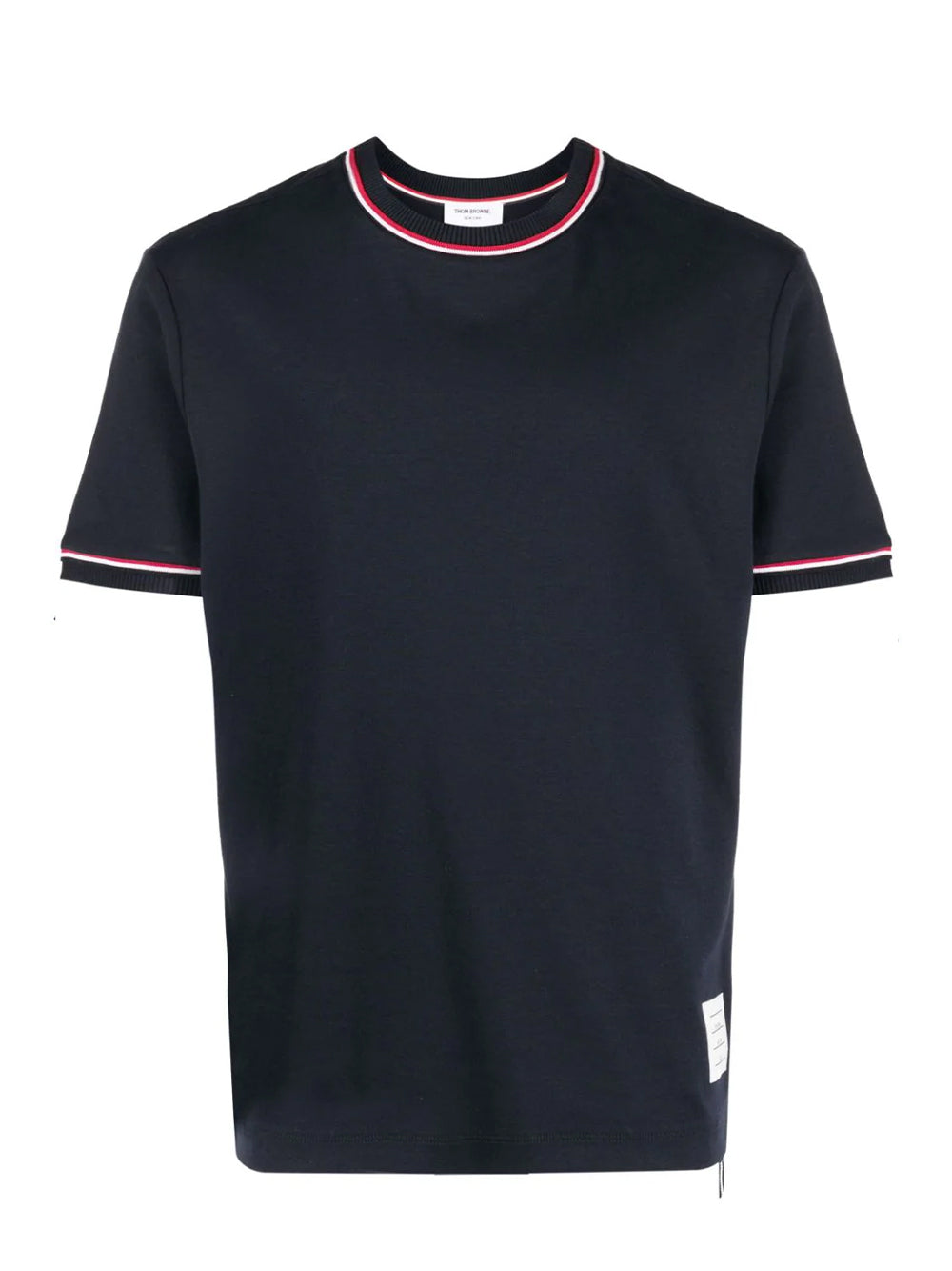 ThomBrowne-Stripe-TrimShort-SleeveT-Shirt-Navy-1