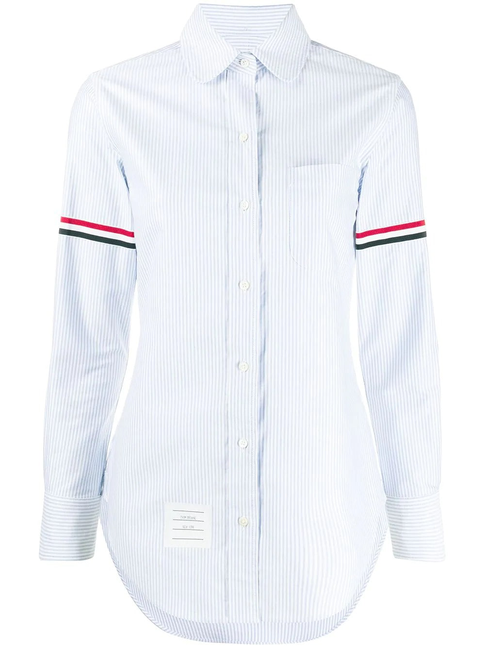 ThomBrowne-UniversityStripeOxfordGrosgrainArmbandLongSleeveShirt-LightBlue-1