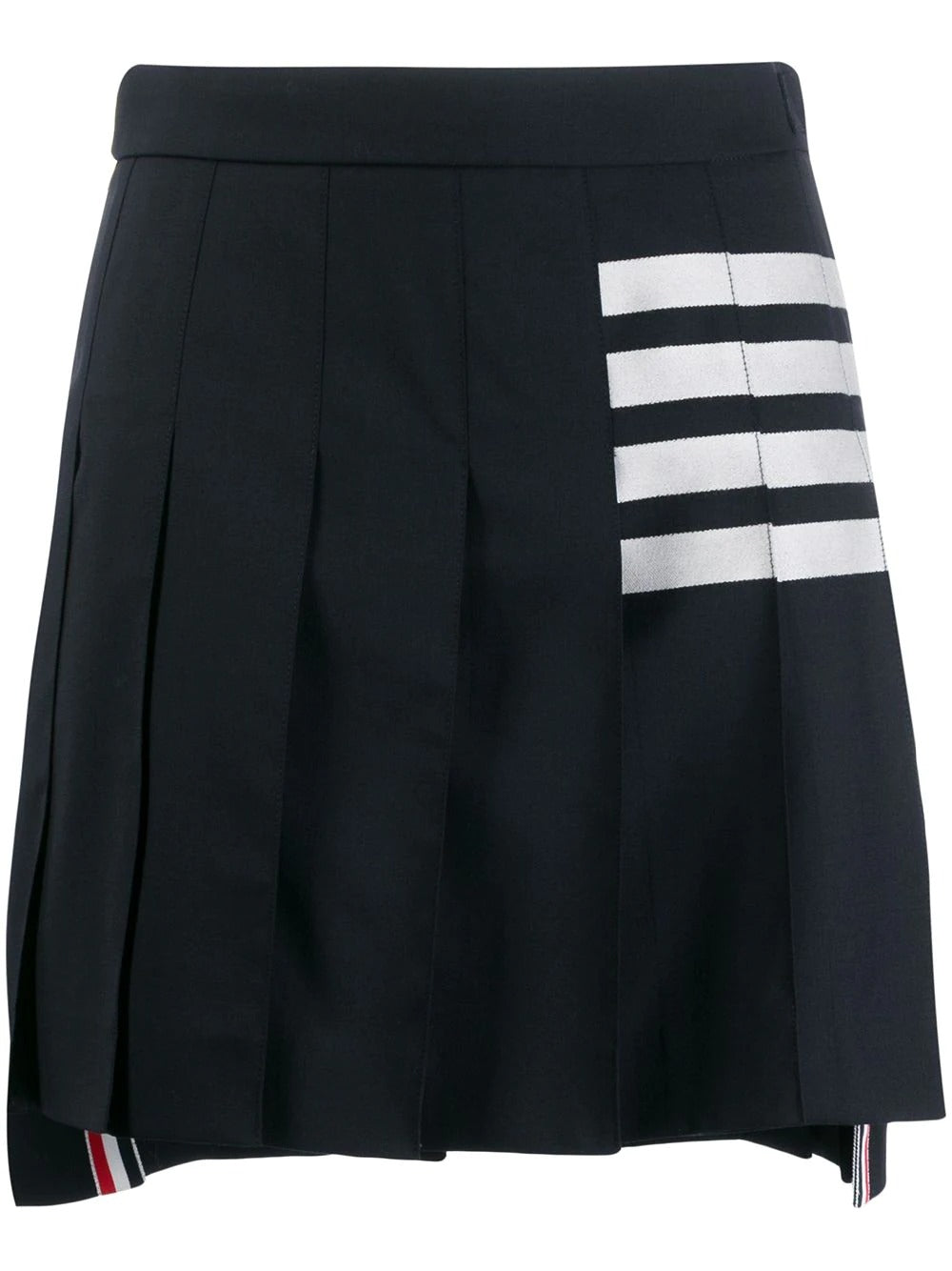 ThomBrowne-WoolPlainWeavePleated4-BarSkirt-Navy-1