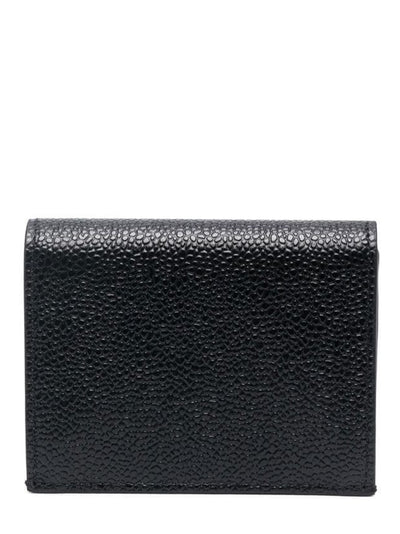 Double Card Holder In Pebble Grain Leather (Black)