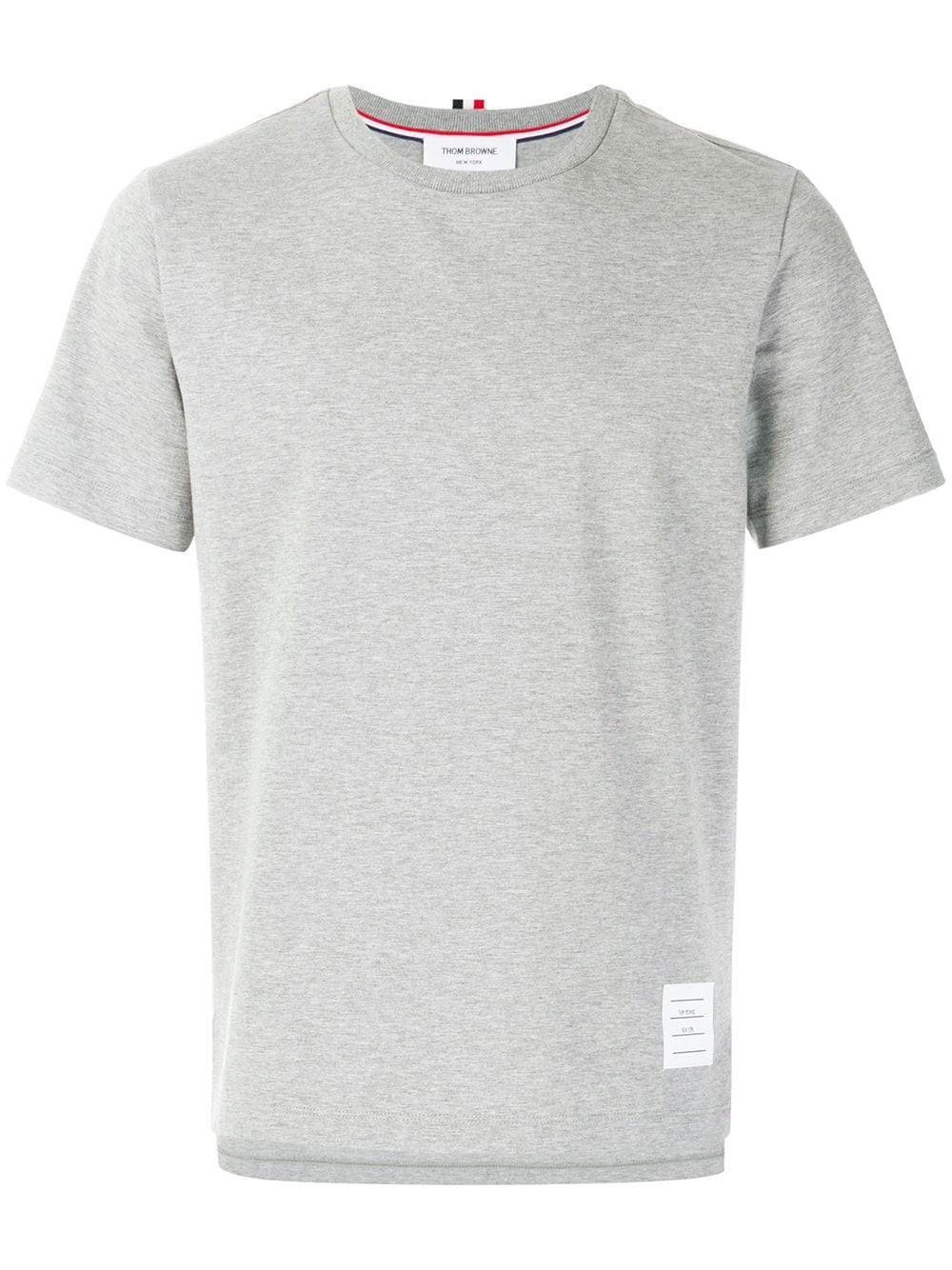 Relaxed Fit Short Sleeve Tee W/ Side Slit In Medium Weight Jersey Light Grey