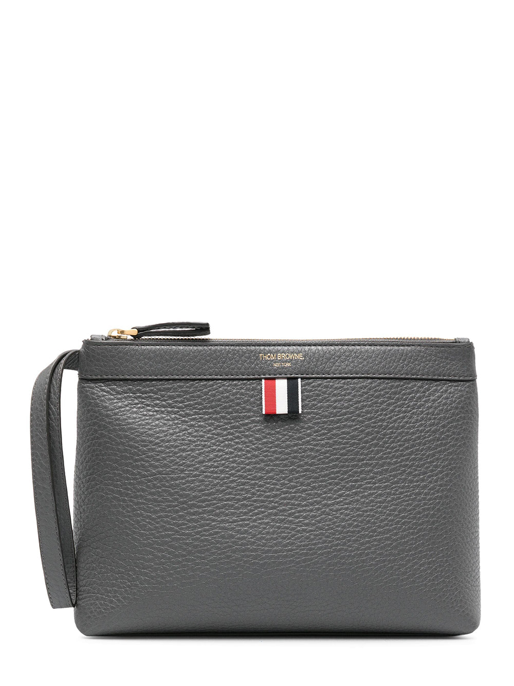 Toiletry Case In Soft Pebble Grain Leather (Dark Grey)