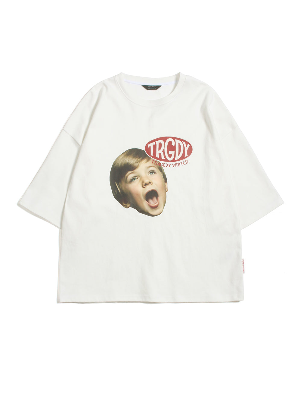 Tragedy Writer (Oversized Tee - Interlock) (White)
