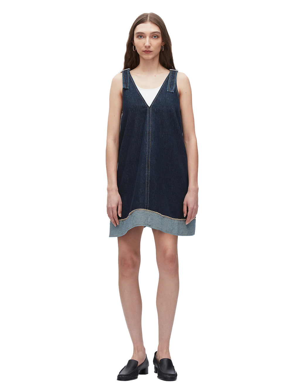 Trapeze Mini Dress (Dark Indigo)