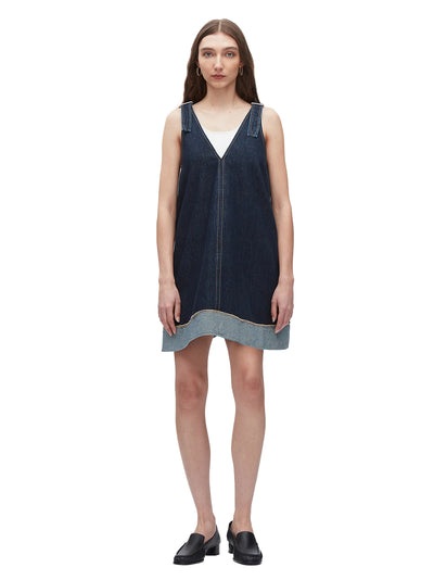 Trapeze Mini Dress (Dark Indigo)