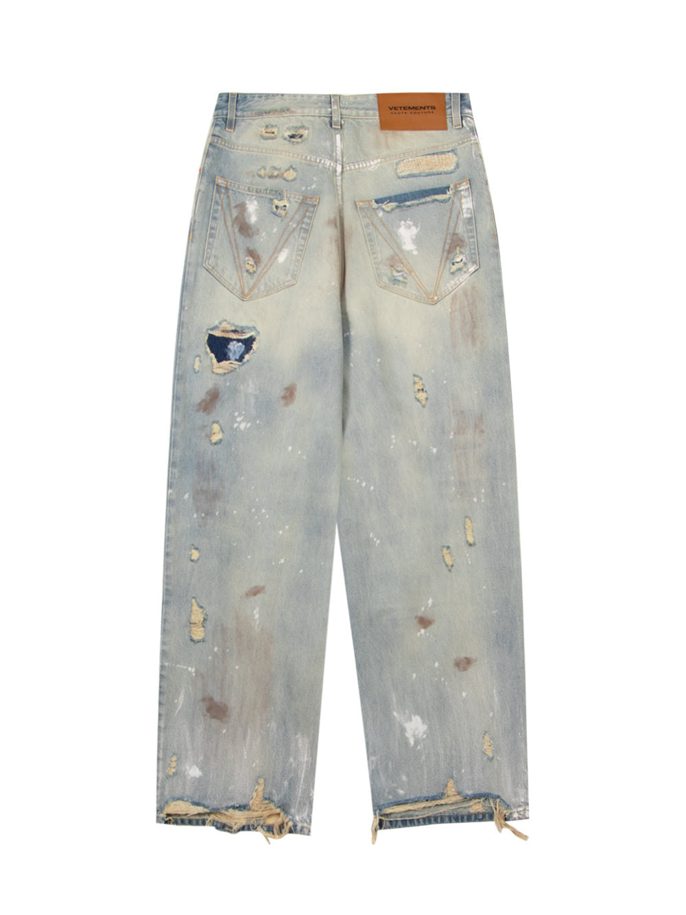 Trashed Baggy Jeans (Light Blue)