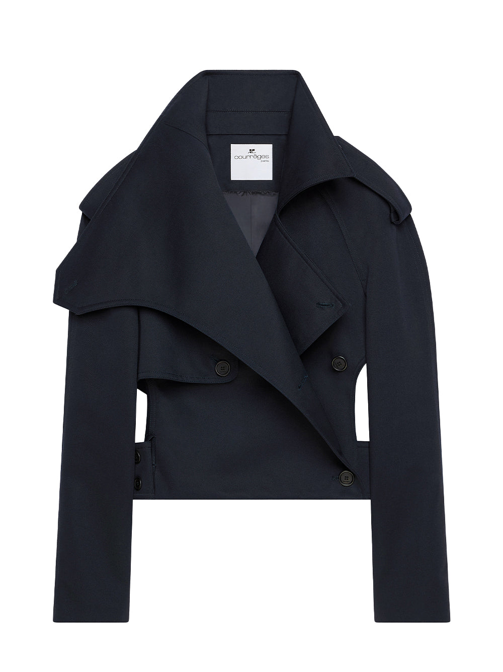 Trench Coat Oblique Bimaterial (Navy)