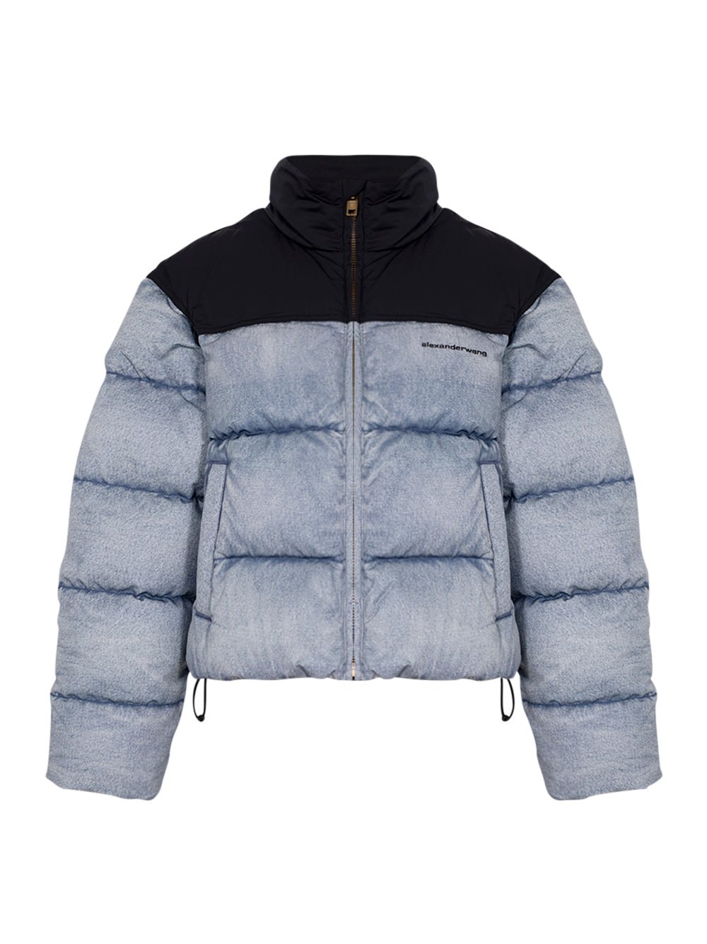 Trompe-L’Oeil Denim Puffer Jacket (Blue/Black)