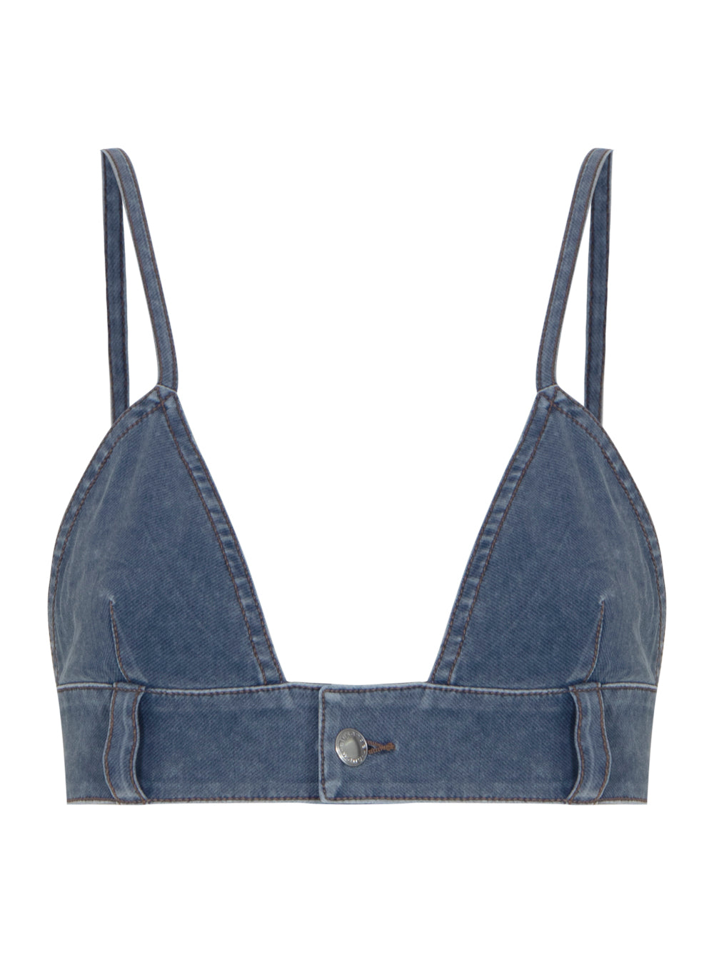 Trompe Loeil Denim Bra Top (Dark Night)