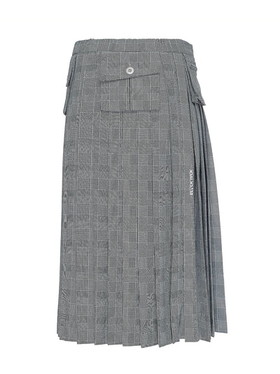 Tropical Check Cargo Kilt Skirt (Wales Check)