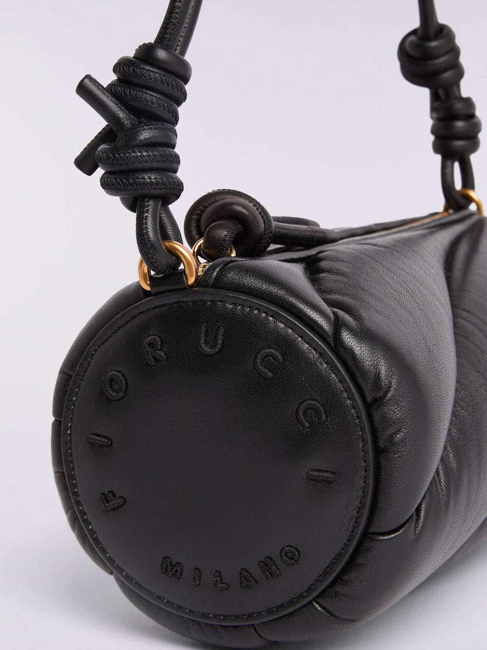Black Leather Mella Bag (Black)