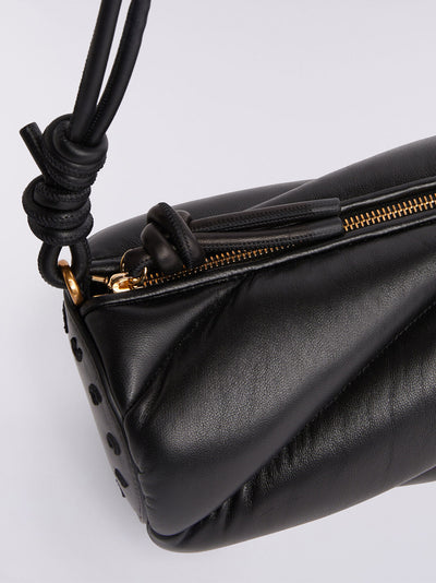 Black Leather Mella Bag (Black)