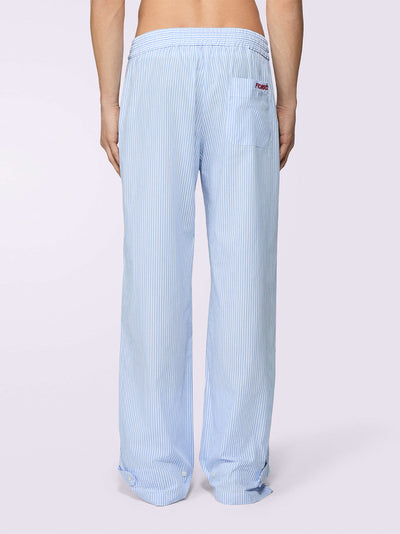 Unisex Logo Stripe Trousers (Blue)