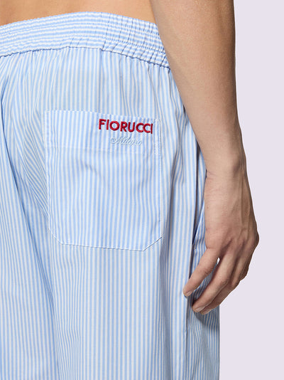 Unisex Logo Stripe Trousers (Blue)