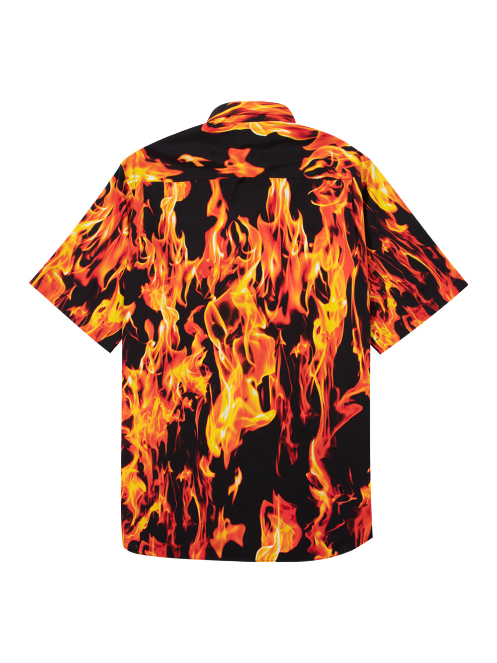 Fire Shortsleeve Shirt Fire Print