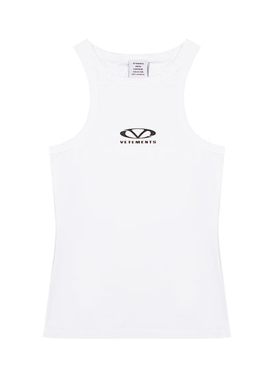 Oval Logo Tank Top (White)