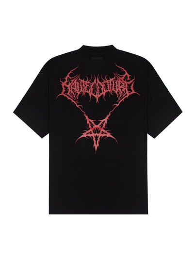 Death Metal Oversized T-Shirt (Black/Red)