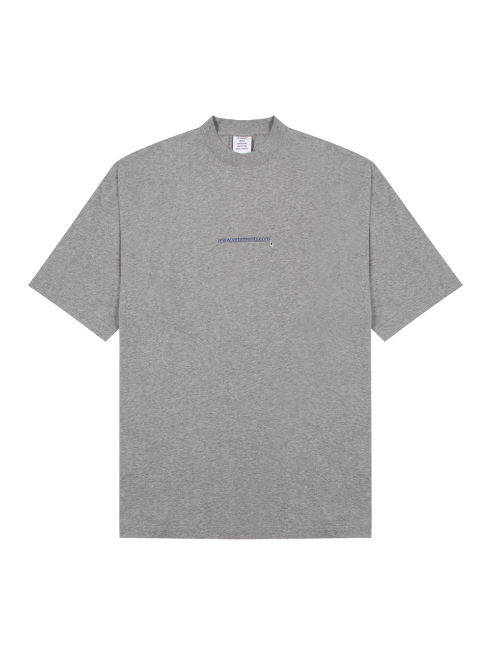 Website Oversized T- Shirt Grey Melange