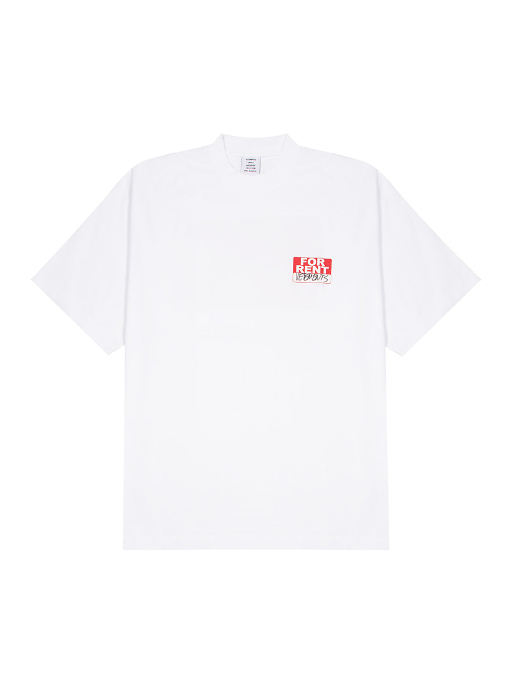 For Rent Oversized T- Shirt (White)