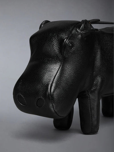 Pebble Grain Hippo Baguette Black